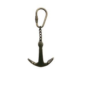 Vintage Solid Brass Anchor Keychain Handmade Nautical Maritime Gift Antique Finish Heavy Duty <b>Key</b> <b>Ring</b> for Car Bike & <b>Bags</b> - Product Image 1