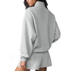 Sweat-shirts à capuche élégants et confortables, avec taille élastiquée, couleur unie, faciles à porter, pour un usage décontracté - Product Image 4