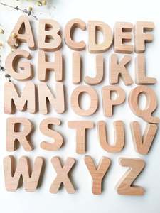 Letras del Alfabeto de Madera Duraderas y Elegantes, Diseño Moderno de Granja, para Niños, Decoración de Pared para Oficina, Manualidades Personalizadas - Product Image 3