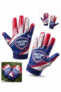 Guantes de Receptor de Fútbol Americano de Diseño Personalizado, Profesionales, Cómodos y Antideslizantes para Jóvenes y Adultos - Product Image 2