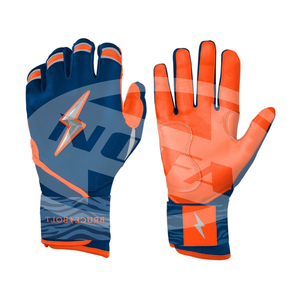 Guantes de Bateo de Cuero Blanco y Negro de Última Tendencia, Ambidiestros, con Cierre de Hebilla de Tela Tejida, para Entrenamiento, Unisex, Talla Adulto XL - Product Image 5