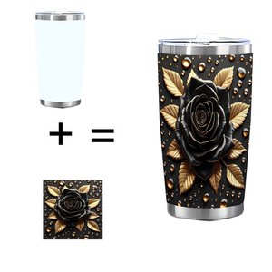 Stainless Steel Tumbler 20oz Double Wall Insulated Drinkware Modern Straight Mug For Cold <b>Hot</b> Beverages - Product Image 1