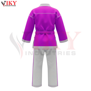 Uniforme de Karate de Lona para Mujer, de Alta Calidad, Personalizado con Marca Propia, Bicolor, para Jóvenes y Adultos, Venta al Por Mayor Directa de Fábrica - Product Image 3
