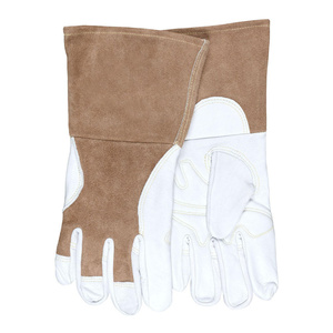 Guantes de Soldadura de Piel de Cabra y Vacuno de Primera Calidad, Reforzados con Soldadura TIG, Resistentes al Fuego, de Alta Resistencia, Suaves y Cómodos - Product Image 2