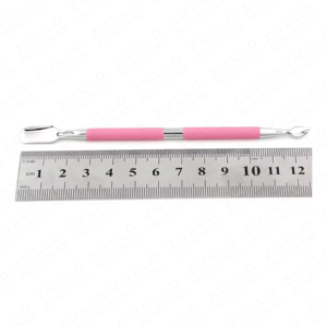 Dual Color Stainless Steel Double End Cuticle Pusher 2PCS Set with Non Slip Handle Professional Nail Care <b>Cleaning</b> <b>Tool</b> - Product Image 6