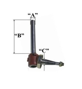 Eje delantero derecho 32mm 280mm 35mm OEM 713983M91 897236M94 compatible con tractores Bajaj y Massey Ferguson MF‑35 135 165 - Product Image 1