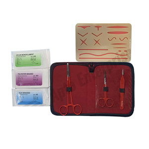 Almohadilla de silicona duradera y heridas realistas, venta al por mayor, Kit de práctica de sutura Manual, Kit de sutura de entrenamiento médico, instrumentos médicos - Product Image 1