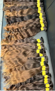 Cabello Humano Ondulado Natural de 18 Pulgadas, Color Marrón Claro, Cabello Indio Remy Virgen, Sin Trama, para Trenzas, Puntas Gruesas y Suaves - Product Image 2