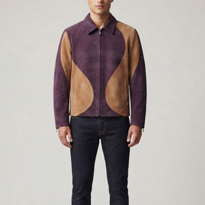 Stylish <b>Suede</b> Leather <b>Jacket</b> With Stand Collar Premium Construction Soft Texture Look For Brands And Retail Collections - Product Image 3