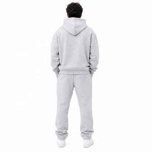 Sudadera con capucha holgada de algodón 100% para hombre, estilo casual, de invierno, con hombros caídos, para entrenamiento, venta al por mayor - Product Image 3