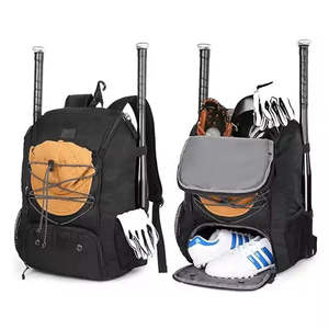 Mochila de béisbol impermeable de poliéster con logotipo personalizado, bolsa deportiva de gran capacidad con compartimento para zapatos, bolsa de viaje antirrobo - Product Image 5