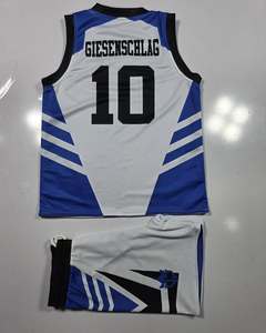 Ensemble de maillots de basket-ball Bluejays, imprimé par sublimation, col en V, sans manches, évacuation de l'humidité, anti-UV, uniformes sportifs unisexes pour adultes, 100% coton - Product Image 4