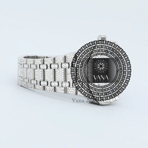 นาฬิกาเพชรหรูหรา Vana Jewels ตัวเรือนสแตนเลสทรงกลม ระบบอนาล็อก ควอตซ์ สำหรับผู้ชายและผู้หญิง แฟชั่นทันสมัย - Product Image 6