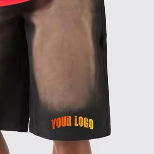 Shorts en molleton premium 280 GSM en coton, coupe décontractée, style baggy, logo personnalisé, délavé vintage, streetwear décontracté pour hommes, vente en gros - Product Image 5