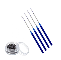 Accessoires de tressage, crochets pour dreadlocks, outil d'extension de cheveux, aiguille à crochet en acier inoxydable de qualité chirurgicale 14 cm pour cheveux