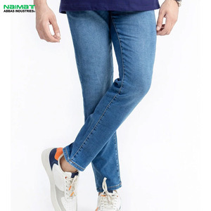 Pantalones Vaqueros Premium para Hombre, Corte Recto, Ajuste Regular, Lavado Azul, Diseño Clásico de Cinco Bolsillos, Ropa Masculina - Product Image 1