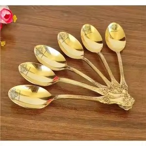 ช้อนกาแฟสแตนเลสสตีลคุณภาพสูง ชุดช้อนชาโลหะดีไซน์หรูหรา สำหรับใช้ในบ้าน คาเฟ่ โรงแรม ร้านอาหาร ภาชนะบนโต๊ะอาหาร - Product Image 5