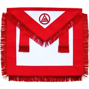 Masonic Apron Red Gold Embroidered Freemason Lodge Regalia Custom Manufacturer Wholesale Premium Quality - Product Image 1