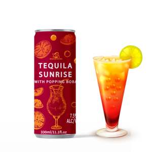Madam Hong OEM ODM Cóctel espumoso afrutado con bebida alcohólica Boba con lata de carbonato de ingrediente principal (enlatado) 330ml - Product Image 1
