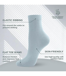 Chaussettes habillées pour hommes, douces, respirantes, de haute qualité, écologiques, anti-odeur, pour sports d'hiver, offrant confort, élasticité et durabilité - Product Image 2