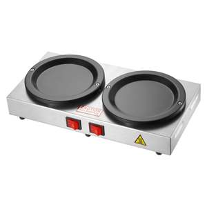 Plaque chauffante commerciale 80W à double commande indépendante pour carafe à café en verre standard de 1,8L, chauffe-carafe pour la maison et le bureau - Product Image 1