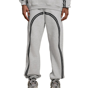 กางเกงวินเทจเรียกระหนดความเป็นกรดกางเกงสเวตเตอร์ของผู้ชายแนวสตรีทแวร์กางเกงลำลองขาบานสำหรับนักศึกษา - Product Image 1