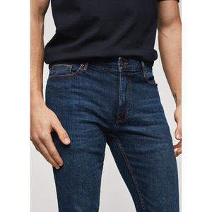 Pantalones vaqueros de algodón para hombre, de cintura alta, lavado claro, corte ajustado, talla grande, a la moda, estilo skinny, con bolsillos, estilo urbano. - Product Image 6