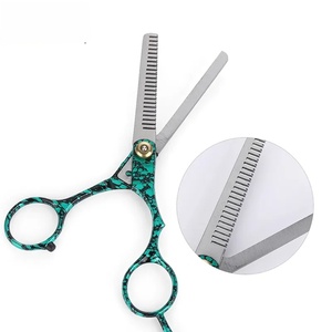 Ciseaux à cheveux professionnels en acier inoxydable à pointe acérée pour droitiers, manche long en plastique, pour usage en salon - Product Image 2