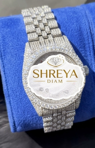 High Quality Stainless Steel Quartz Moissanite Diamond Glass Square Case 10m Water Resistant Luxury Watch Urban Travel - Product Image 5