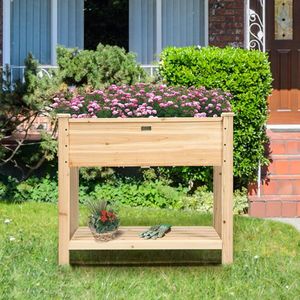 Supporto Rialzato in Legno per Fioriera, Design per Giardino Rialzato per una Posizionamento Ottimale di Vasi e Fioriere - Product Image 1