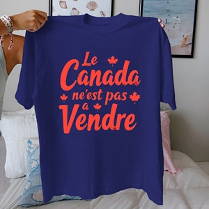 เสื้อยืดผู้หญิงทำจากผ้าฝ้ายแท้ใส่สบายไม่มีขายในแคนาดา - Product Image 2