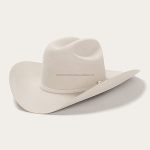 Chapeaux de cow-boy occidentaux personnalisés Nouveau style d'image pour un usage quotidien Logo personnalisé en cuir véritable pour l'extérieur des hommes - Product Image 1