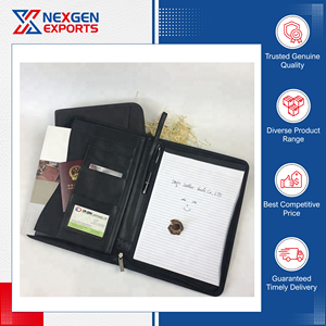 Carpeta de Presentación de Lujo Hecha a Mano de Calidad Excepcional, con Cierre, Grabado en Relieve e Impresión, Nexgen Exports, para Uso en Oficina, Superventas - Product Image 2