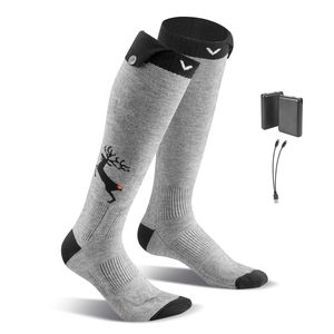 Chaussettes chauffantes alimentées par batterie 6000 mAh, rechargeables avec 4 niveaux de chauffage, contrôlées par application électrique, chaussettes de sport d'extérieur - Product Image 3