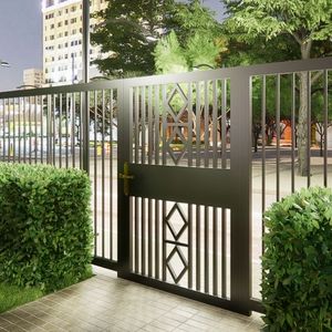 Designs de portails en fer élégants, finition anti-UV écologique, hauteur de 2,4 m, options d'images pour des extérieurs harmonisés et des clôtures assorties - Product Image 3