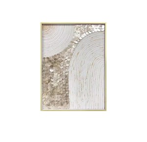 Panneau d'art en mosaïque de coquillages nacrés, peinture personnalisée, fabrication artisanale, vente en gros, pour décoration intérieure moderne et luxueuse - Product Image 3