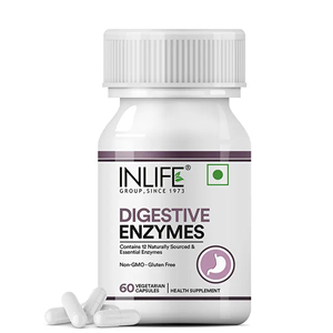 Capsules d'enzymes digestives, 60 capsules végétariennes, mélange d'enzymes en gélules, flacon de capsules pour adultes, usage quotidien - Product Image 1