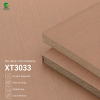 Panneau de particules MFC Jinbase XT3033 Rose Sand Teak 18mm E0 1220x2440mm fini première qualité pour armoires de cuisine