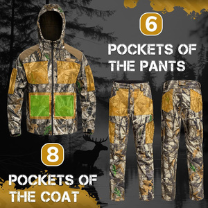 Ensemble de veste et pantalon de camouflage haut de gamme pour la chasse, la randonnée et les aventures en plein air - Fournisseur en gros - Product Image 4