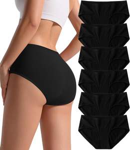 Everyday Bliss <b>Womens</b> Hipster Underwear <b>Panties</b> Solid Knitted Soft Cotton Blend Airy Feel Flexible Secure Fit Full Coverage - Product Image 1