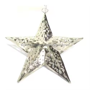 Nueva llegada en forma de estrella adorno para árbol de Navidad elegante diseño de metal al por mayor regalos baratos característica extraíble - Product Image 2