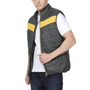 Chaleco Ligero Sin Mangas para Hombre, Chaqueta Informal con Relleno de Plumón y Logotipo Personalizado, Tejido de Lona Teñido - Product Image 4