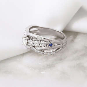 IGI/GIA Lab Grown Cut Diamond Vintage 14K Amarillo Boda/Anillo de compromiso Unisex Party-Worthy Anniversary Fine White Gold Ring - Product Image 2