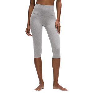 Ladies Solid for Yoga Pants High Waist Knee Length Gym Leggings Non See Workout <b>Tights</b> Activewear Fitness Clothing - Product Image 2