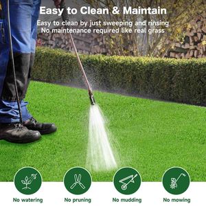 Erba Sintetica Artificiale 5FTx10FT 0.8'' per Interni/Esterni, Prato Finto per Giardino e Cortile - Product Image 5