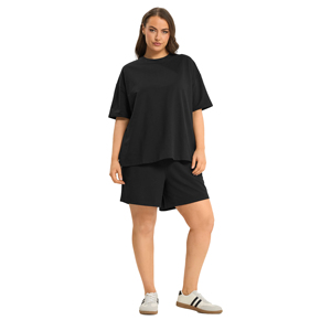 Ensemble de t-shirt et short de sport pour femmes, logo personnalisé, deux pièces, entraînement, gym, fitness, course à pied, vêtements de sport, vêtements décontractés d'été - Product Image 2
