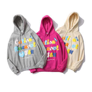 Sudadera con Capucha Estilo Y2K, Estampado Puff, Algodón Grueso de 330 GSM, Corte Regular, para Hombre - Product Image 1