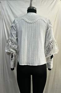 Blusa Elegante para Mujer, Camisa de Algodón Dobby de Manga Larga con Ajuste Cómodo para Uso Casual, Fiestas y Oficina - Product Image 4