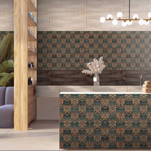 Carrelage mural en porcelaine émaillée sculptée grand format 600x1200, luxe raffiné, pour façades de bâtiments commerciaux et immobilier - Product Image 1