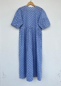 Vestido Camisero Largo de Algodón con Estampado de Corazones Azules, Cierre de Botones al Frente, Manga Corta, Vestido Casual de Verano para Vacaciones, Atuendo Femenino - Product Image 5